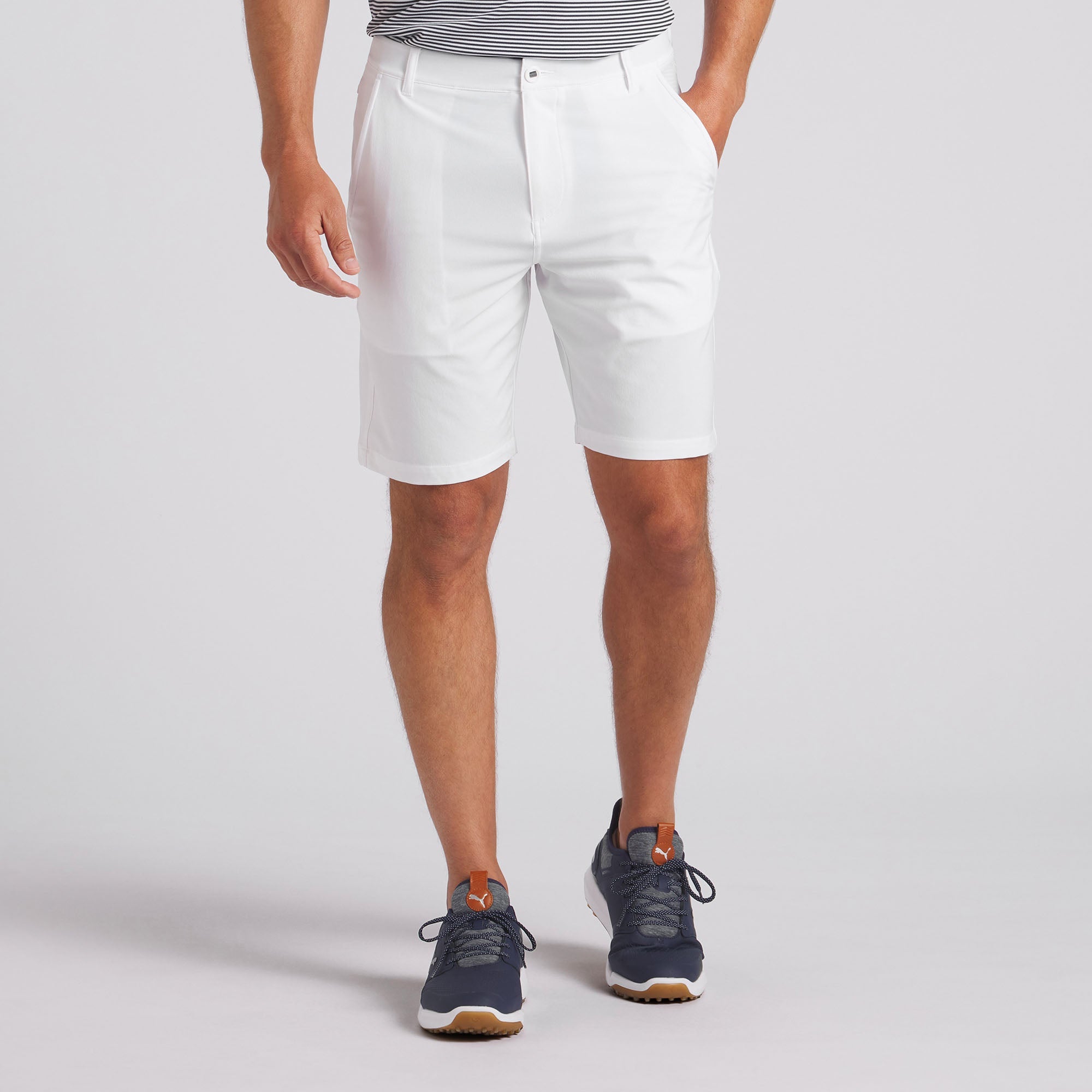 101 Solid 9" Golf Shorts | White Glow 1 101 Solid 9" Golf Shorts | White Glow
