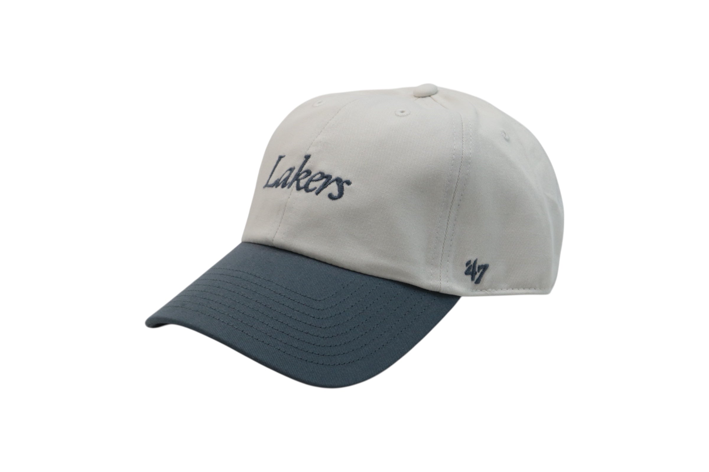 LA Lakers 47 Foundation Script 2T Clean Up Adjustable Hat