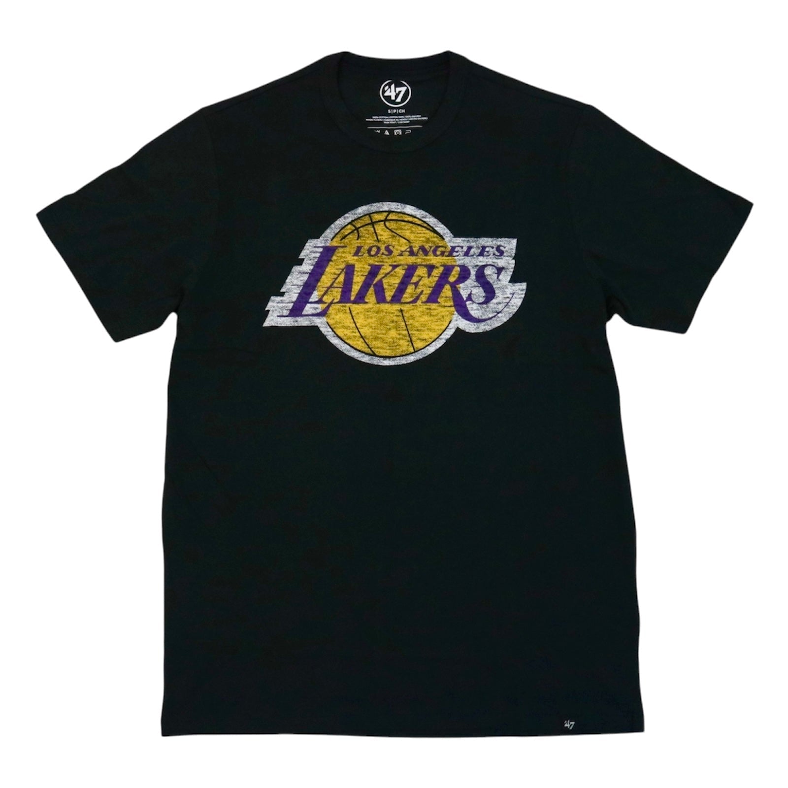 Lakers 47 Distressed Primary Logo Franklin Tee