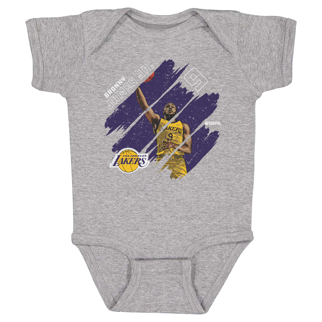 Bronny James Jr. Los Angeles Lakers Stripes WHT 1 Bronny James Jr. Los Angeles Lakers Stripes WHT