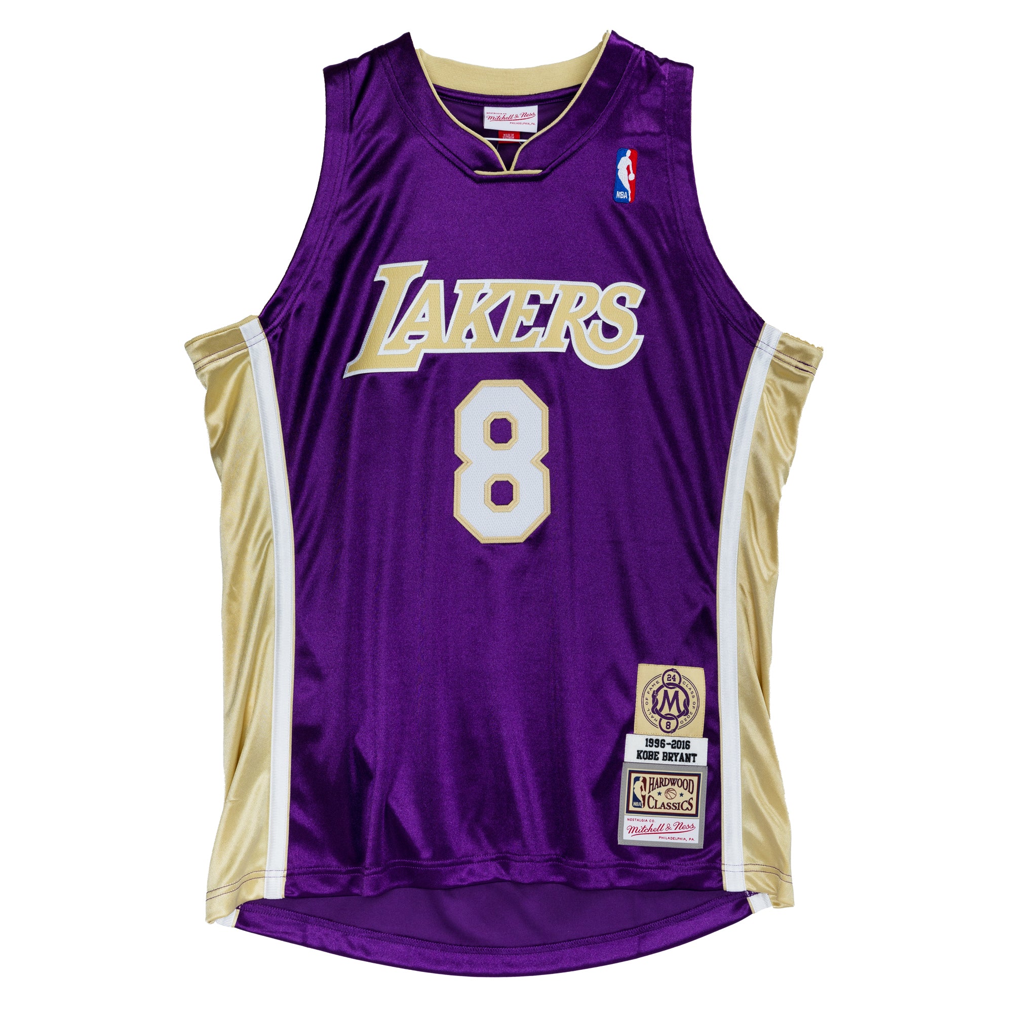 LAKERS BRYANT 8 HOF AUTHENTIC JERSEY