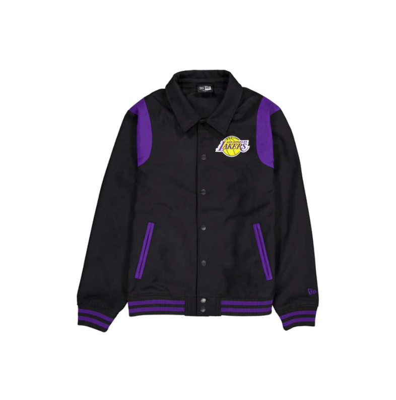 Lakers Letterman Button Up Jacket 1 Lakers Letterman Button Up Jacket
