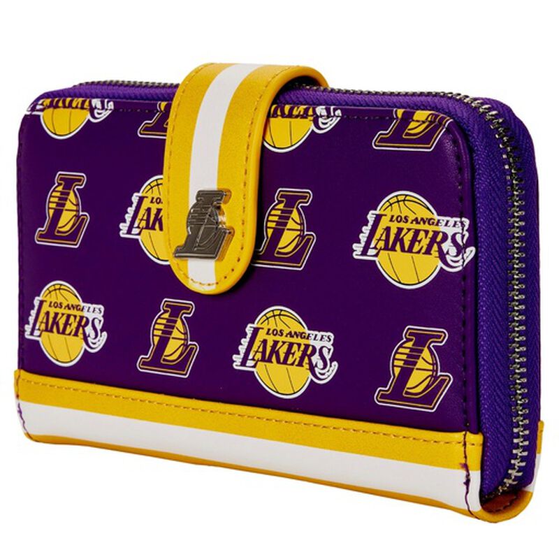 LAKERS LOUNGEFLY SNAP WALLET 2 LAKERS LOUNGEFLY SNAP WALLET