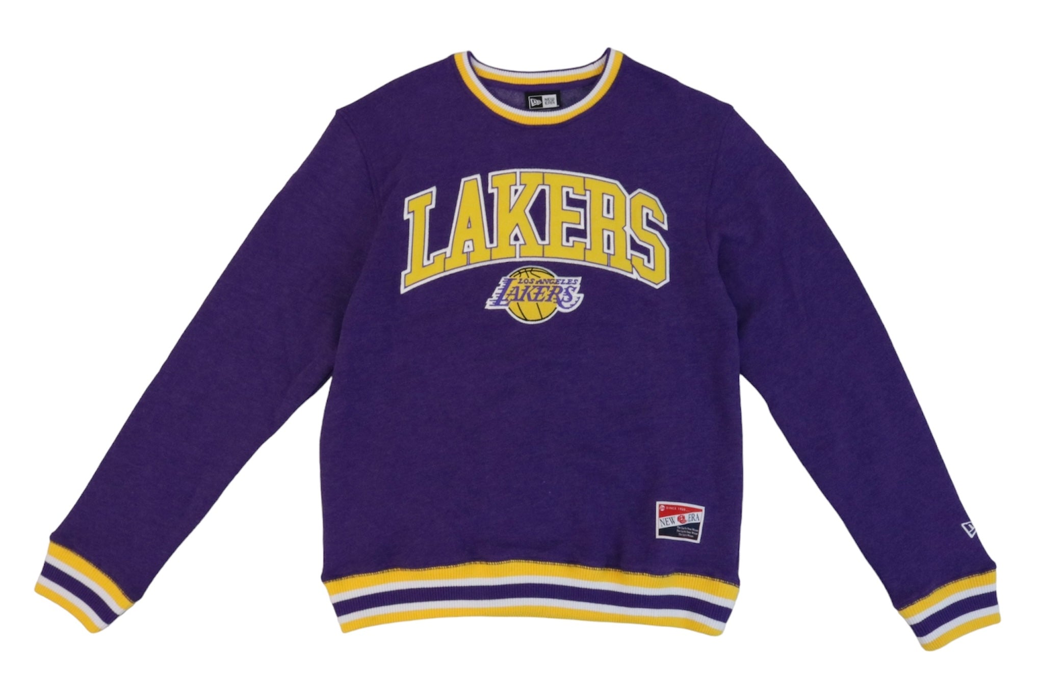 LAKERS THRWBK APPLIQUE CREWNECK V2 1 LAKERS THRWBK APPLIQUE CREWNECK V2
