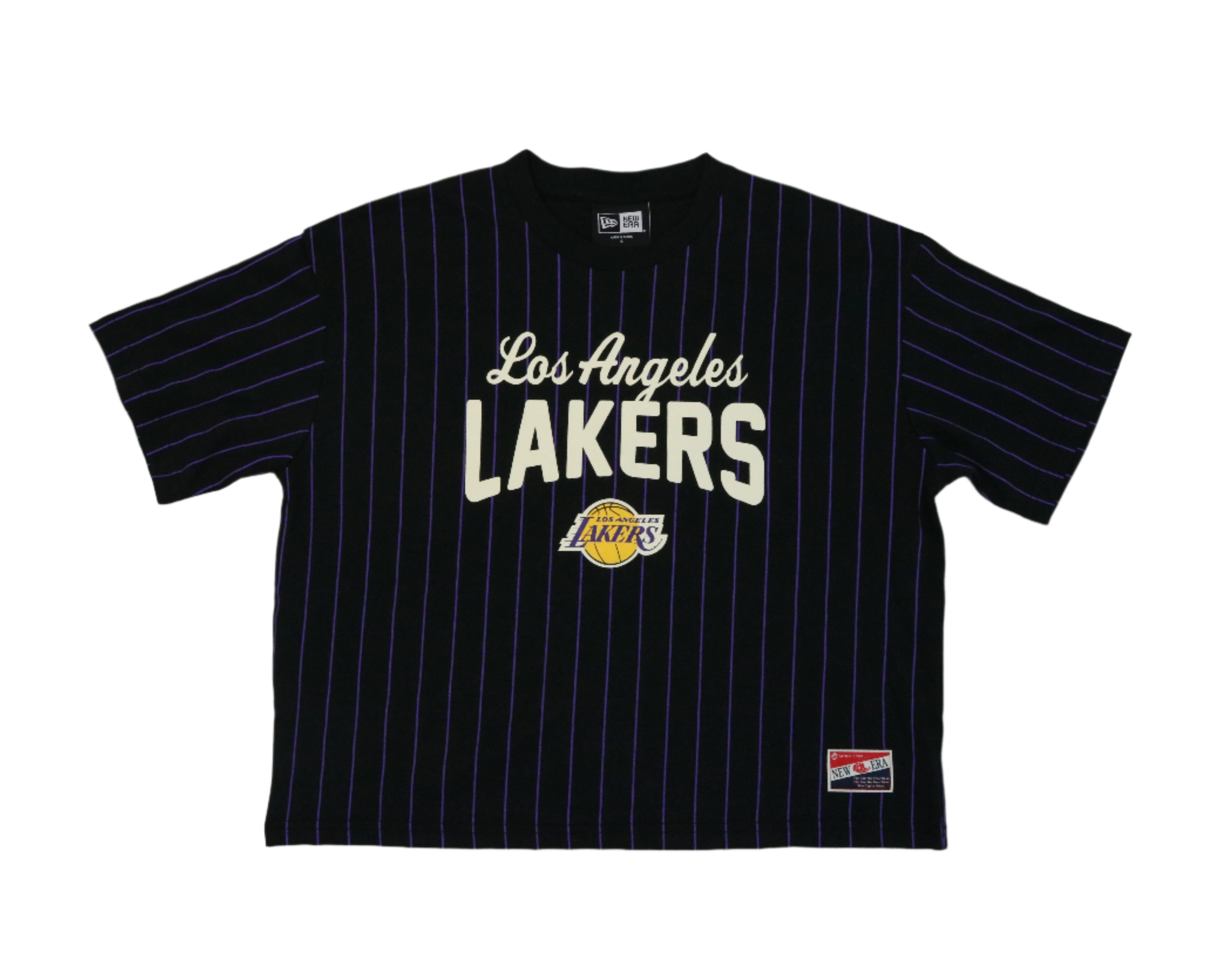 Lakers Women's Throwback Pinstripe SS Tee 1 Lakers Women's Throwback Pinstripe SS Tee