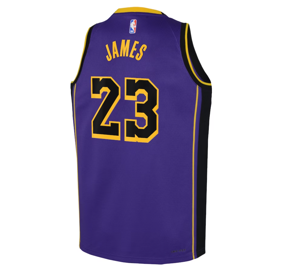LAKERS YOUTH JAMES 23 STATEMENT SWINGMAN JERSEY 2 LAKERS YOUTH JAMES 23 STATEMENT SWINGMAN JERSEY