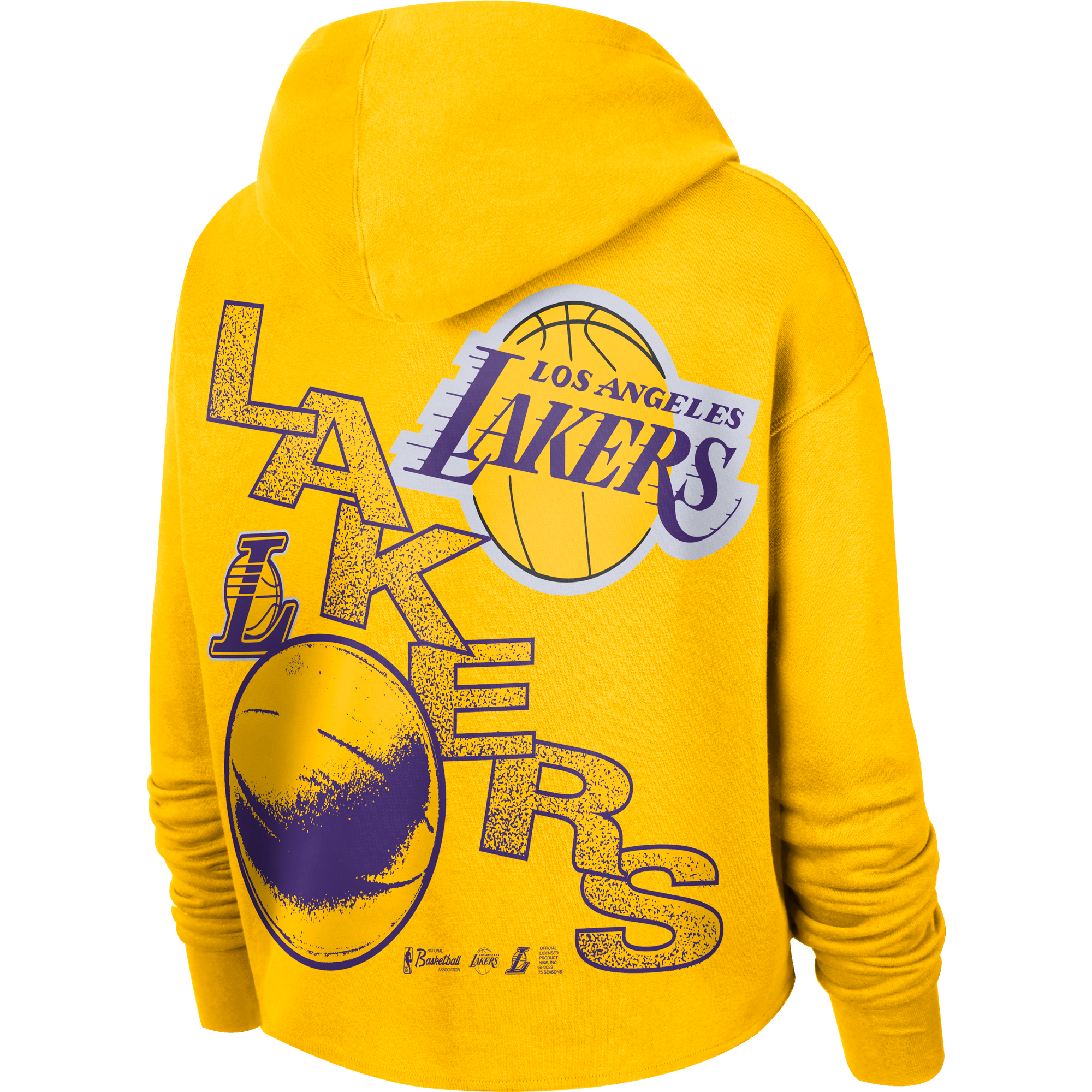 Los Angeles Lakers Courtside Women's Nike NBA Fleece Pullover Hoodie 2 Los Angeles Lakers Courtside Women's Nike NBA Fleece Pullover Hoodie