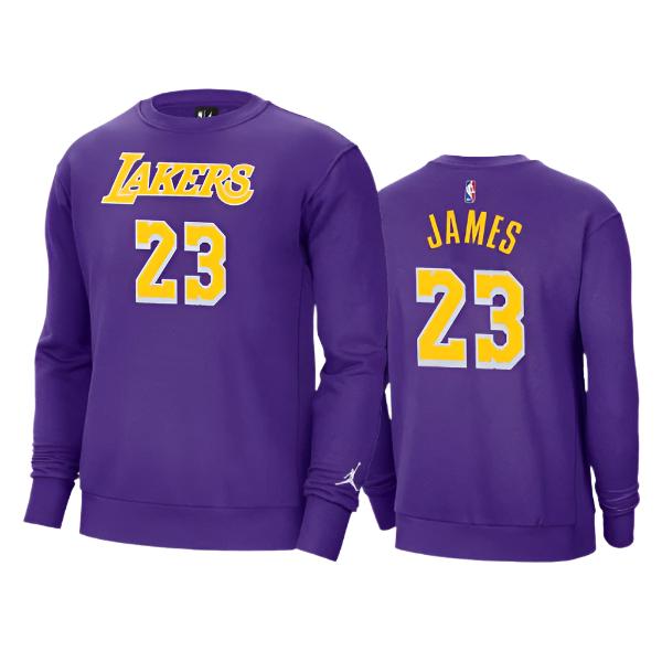 Los Angeles Lakers James Statement PO Crew Fleece 1 Los Angeles Lakers James Statement PO Crew Fleece
