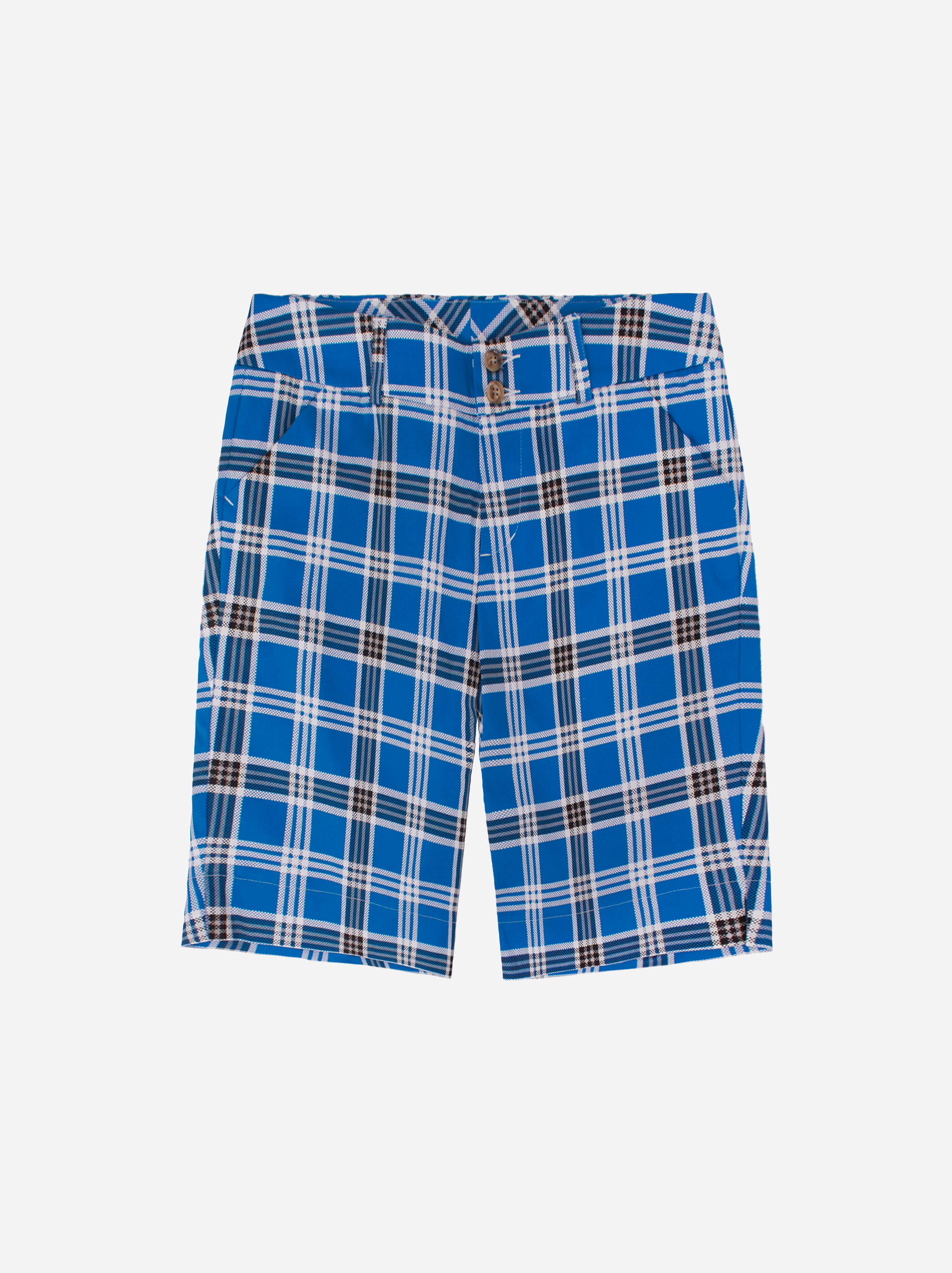 Bermuda Short - Fairway Blue Plaid