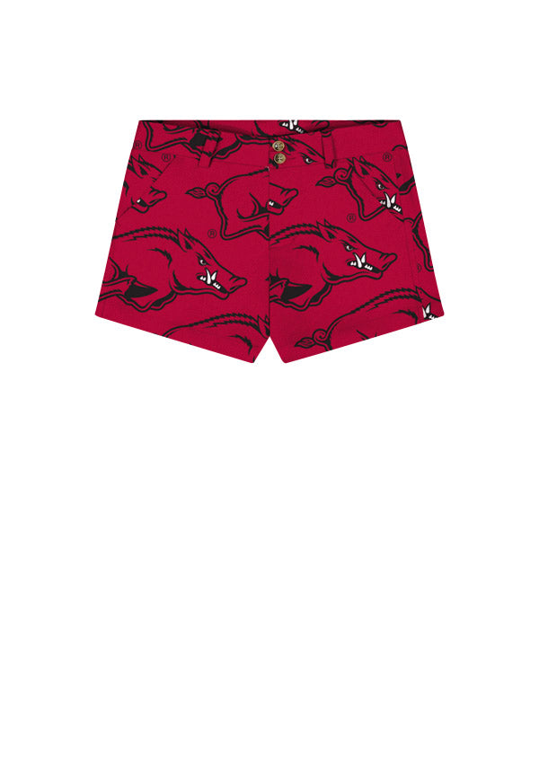 Arkansas x John Daly Wooo Pig Sooie Women's High Waist Short - MTO