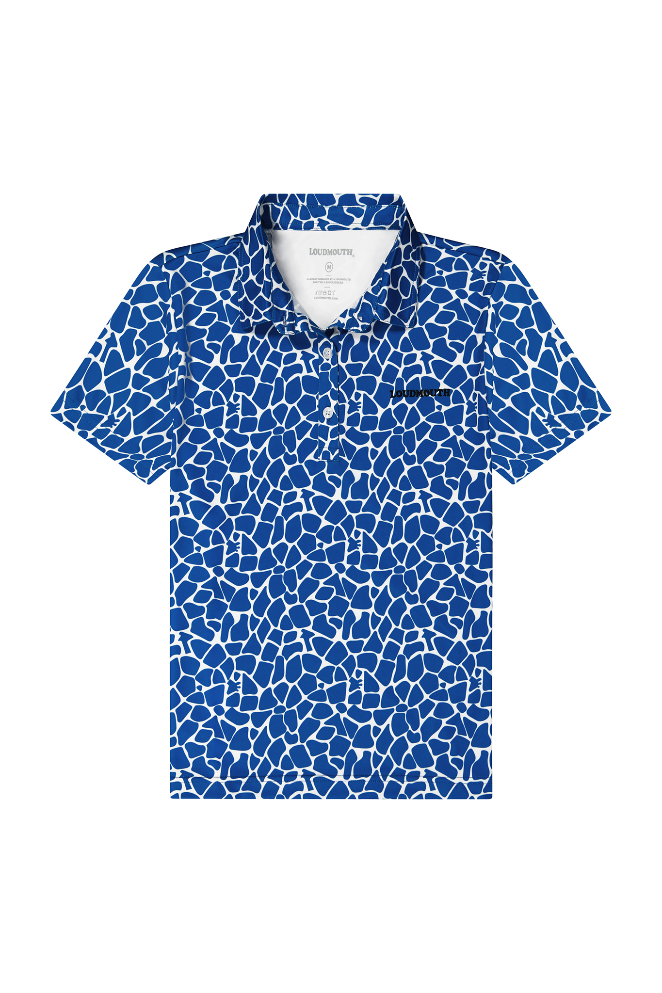 Womens Breezy Polo - Blue Giraffe