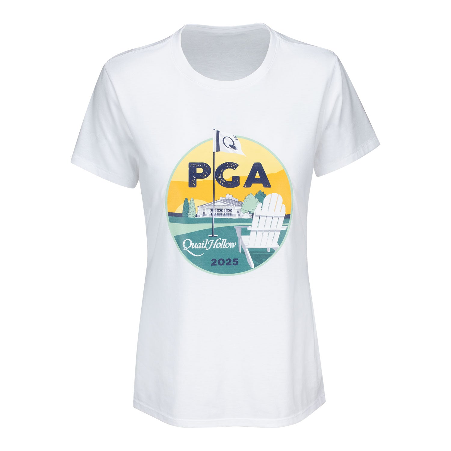 Ahead 2025 PGA Championship Ladies Adirondack Chair T-Shirt in White