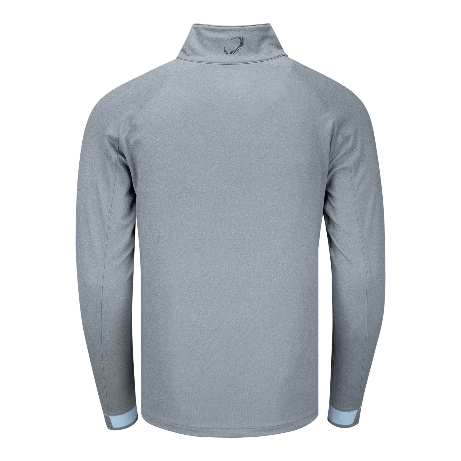 Zero Restriction 2025 PGA Championship Performance Melange Quarter Zip in Heather Grey and Sky Blue 3 Zero Restriction 2025 PGA Championship Performance Melange Quarter Zip in Heather Grey and Sky Blue