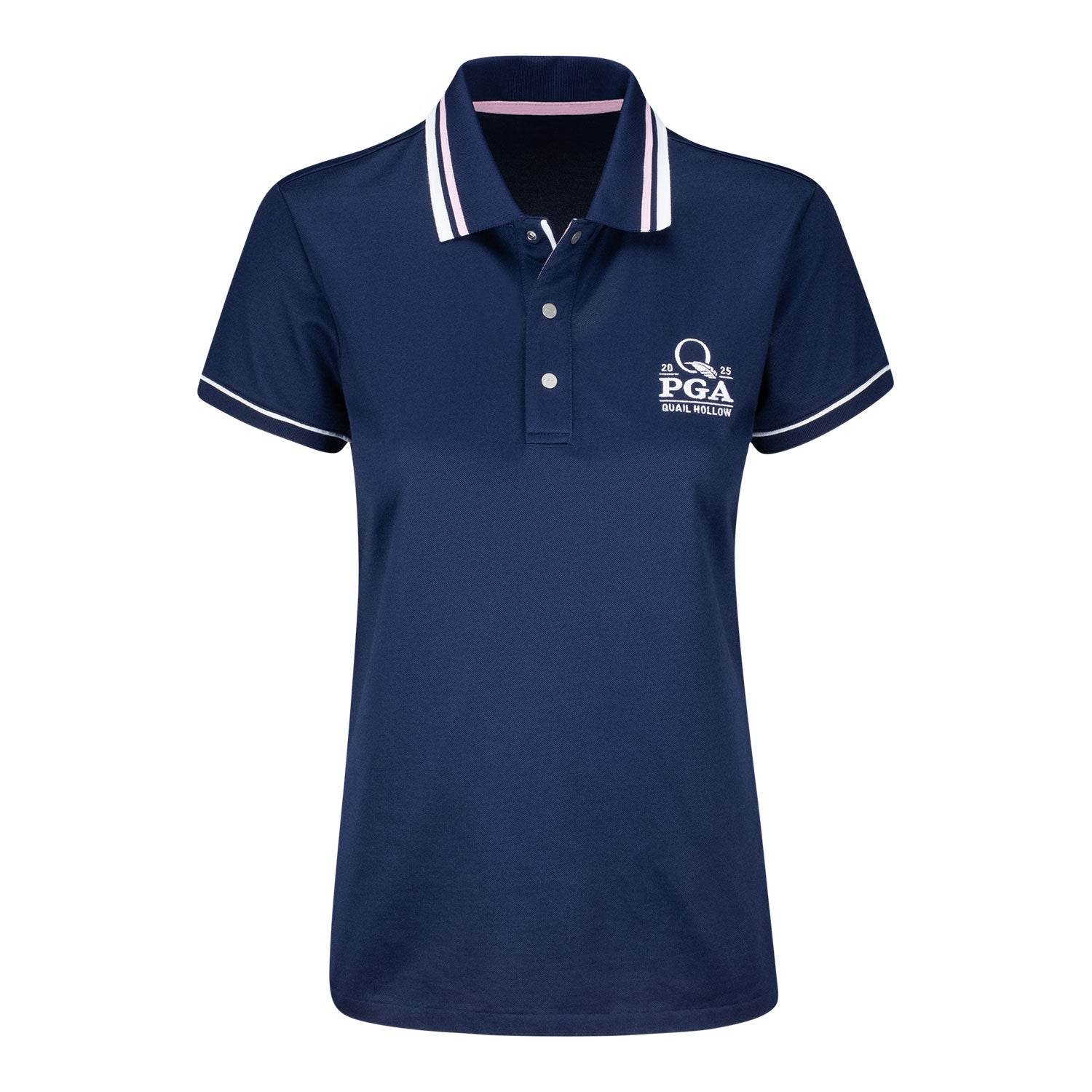 Ralph Lauren 2025 PGA Championship Women's Val Pique Polo in Refined Navy 1 Ralph Lauren 2025 PGA Championship Women's Val Pique Polo in Refined Navy