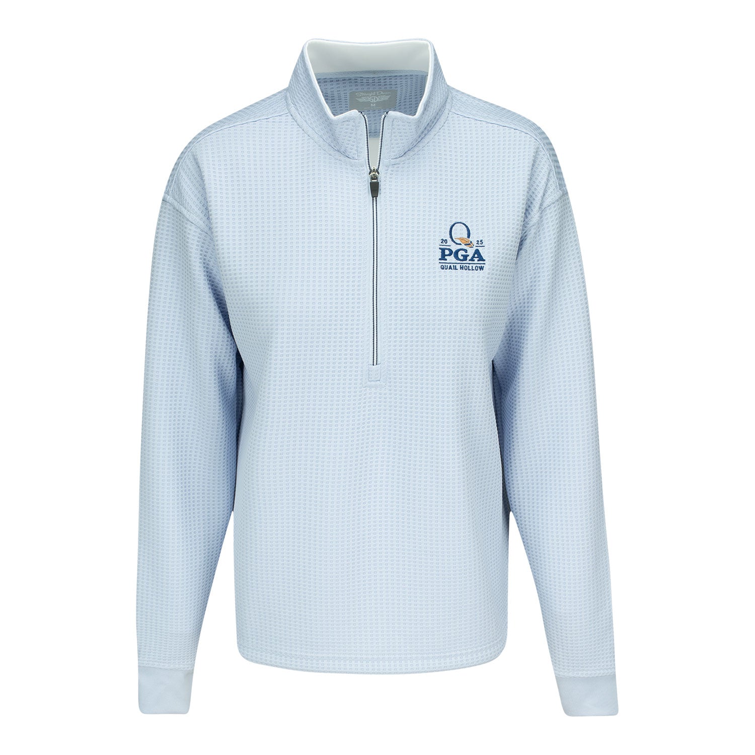 Straight Down 2025 PGA Championship Ladies Opal Textured Quarter Zip in Powder Blue