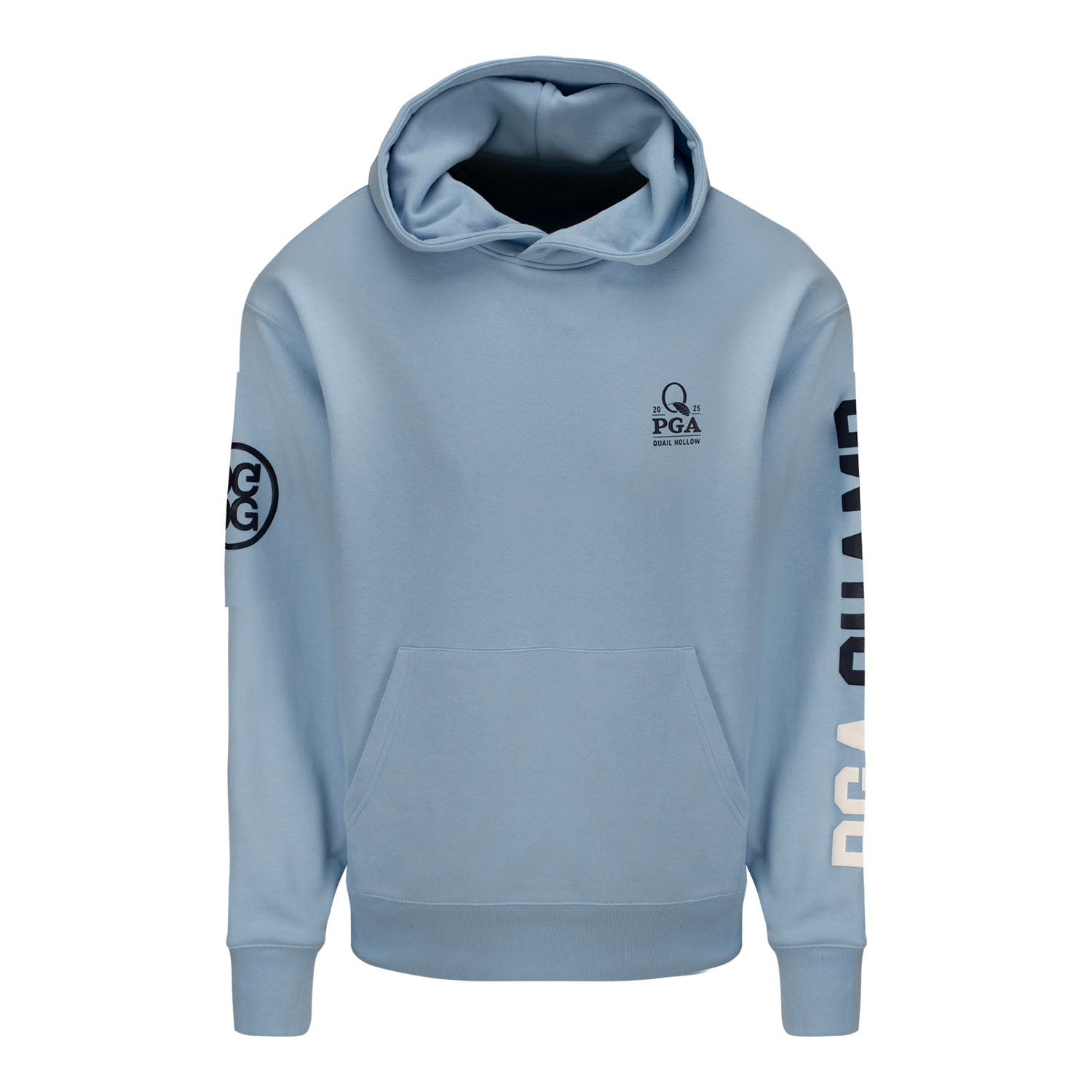 GFore 2025 PGA Championship Text Sleeve Hoodie in Light Blue 1 GFore 2025 PGA Championship Text Sleeve Hoodie in Light Blue