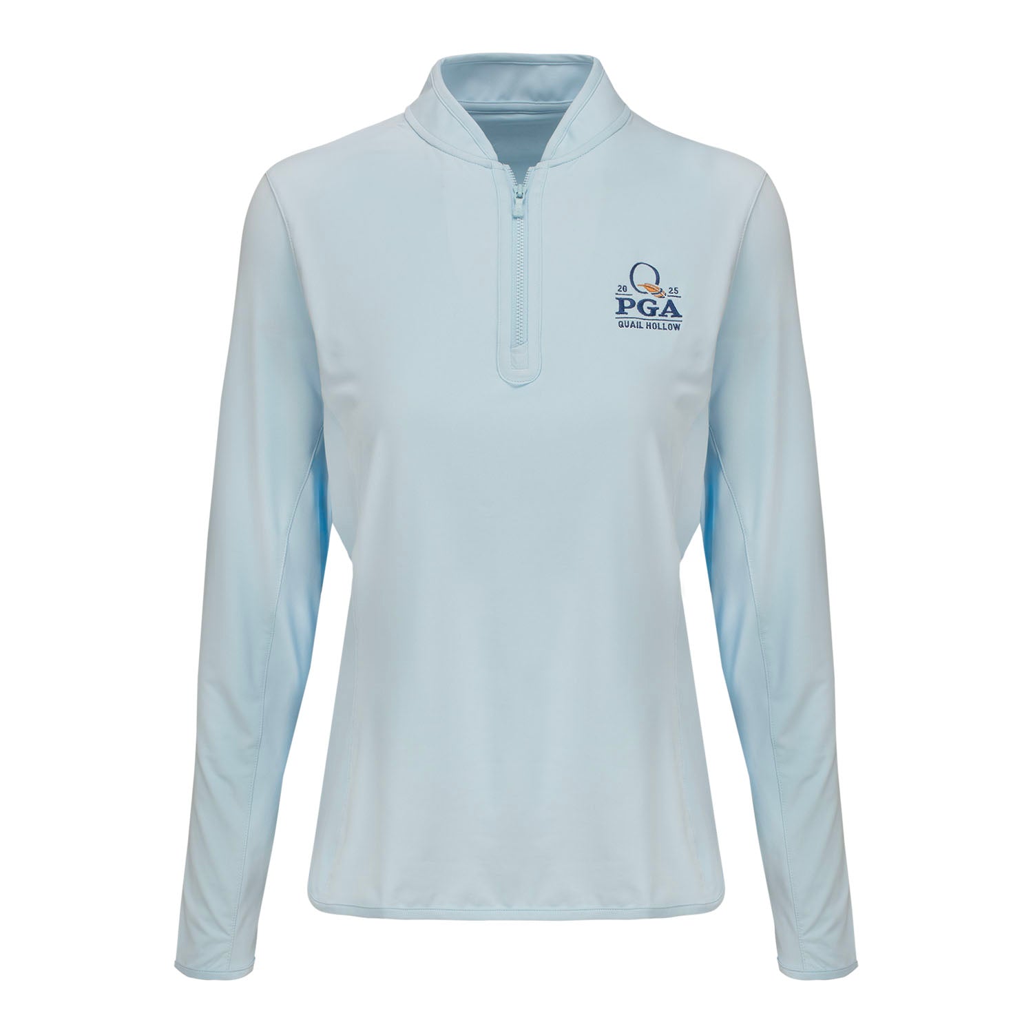 Peter Millar 2025 PGA Championship Ladies Lightweight Zip Sun Shirt in Skylight
