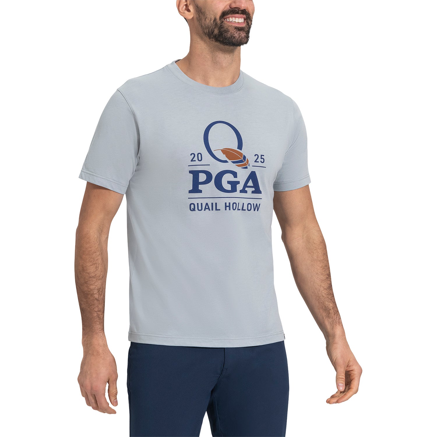 FootJoy 2025 PGA Championship Checkered Flag T-Shirt in Grey 2 FootJoy 2025 PGA Championship Checkered Flag T-Shirt in Grey