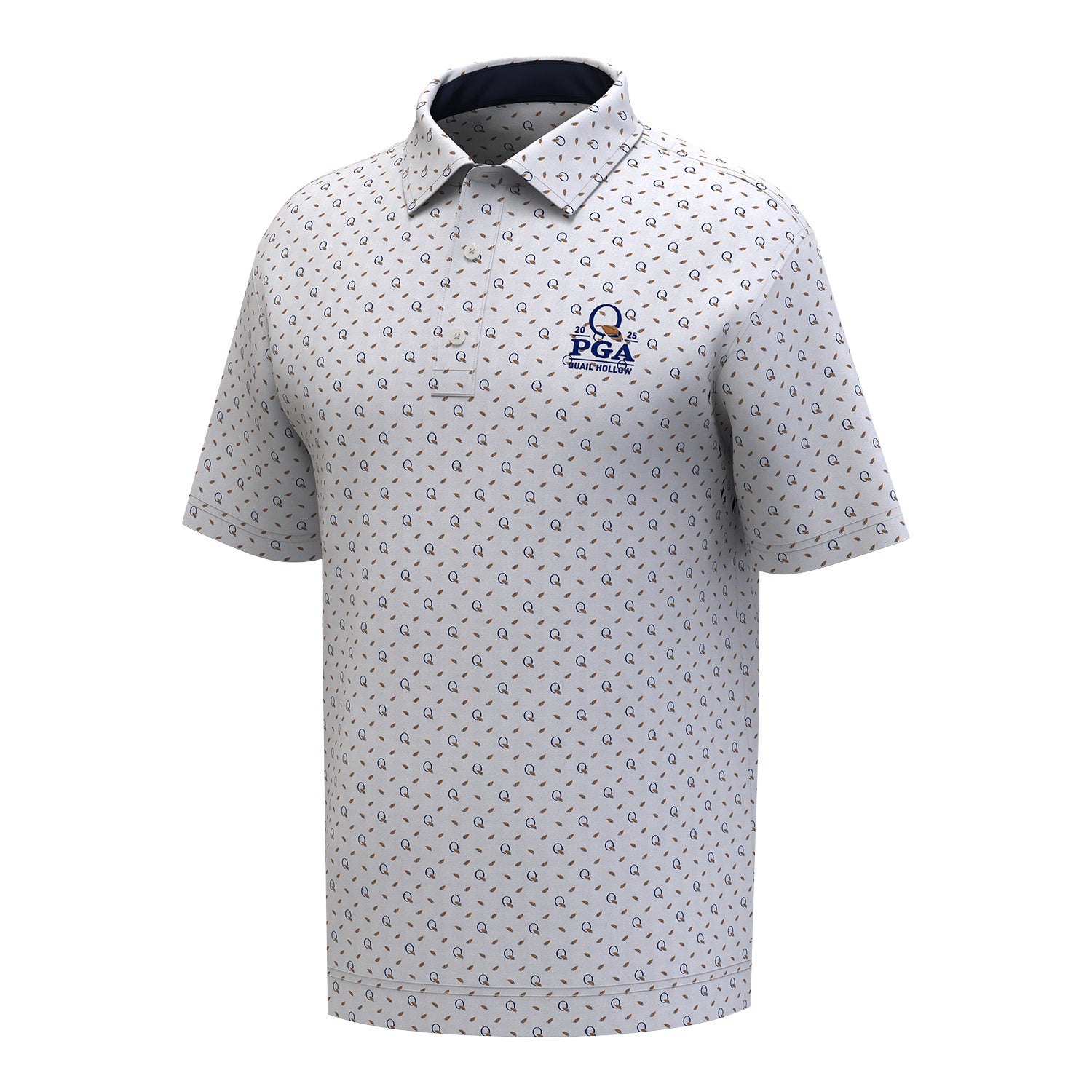FootJoy 2025 PGA Championship Q and Feathers Polo in White