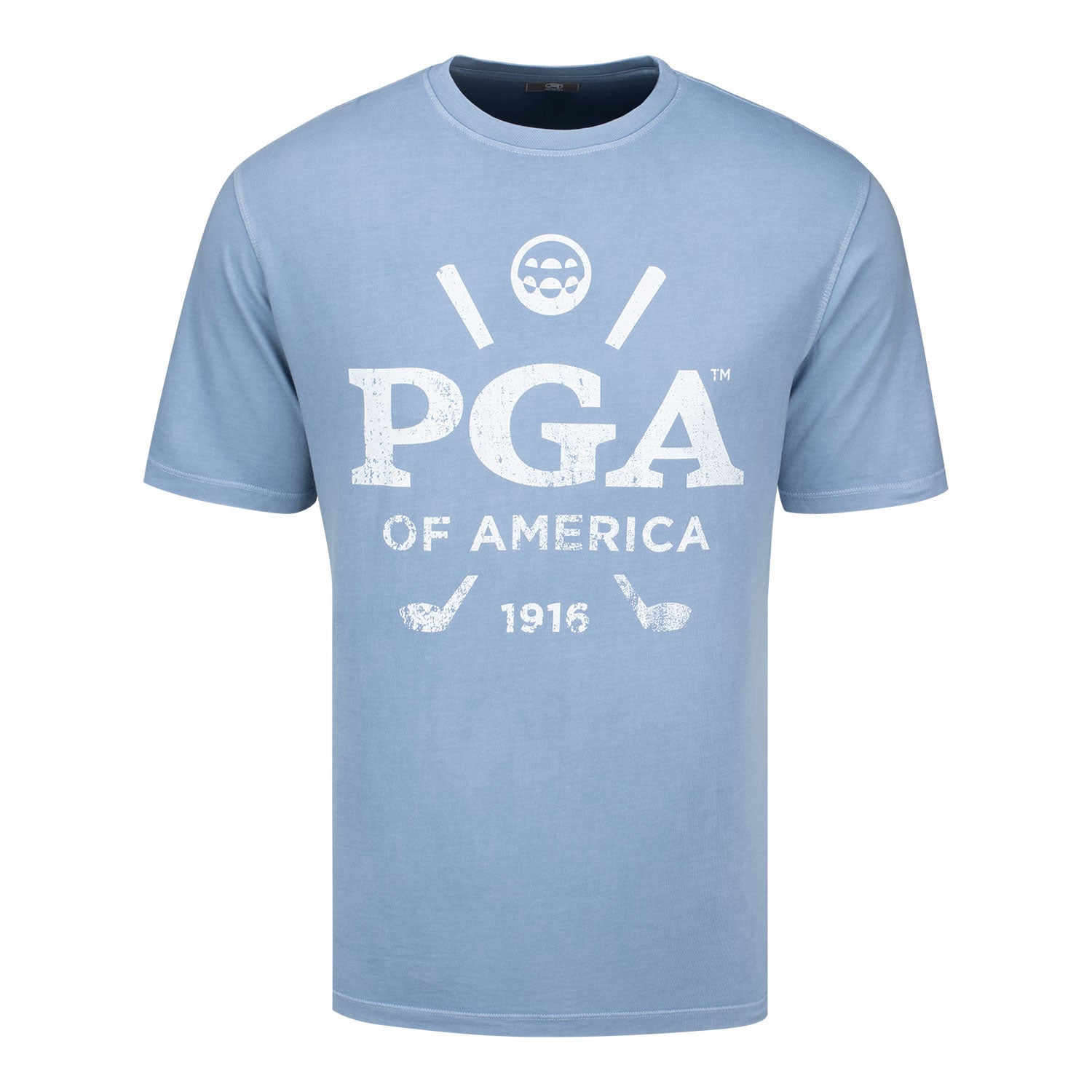 Ahead PGA of America Distressed Print Shirt in Denim