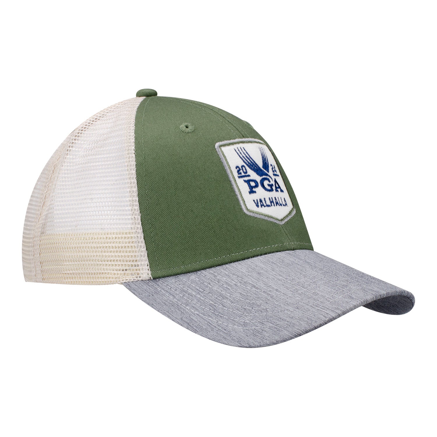 Ahead 2024 PGA Championship Classic Fit Mesh Back Adjustable Hat in Olive / Carbon / Tan 2 Ahead 2024 PGA Championship Classic Fit Mesh Back Adjustable Hat in Olive / Carbon / Tan