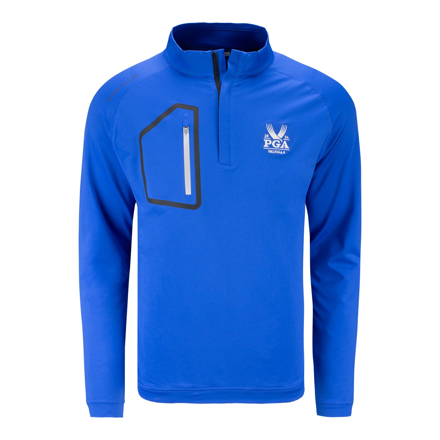 Peter Millar 2024 PGA Championship Men's Forge Quarter Zip in Sapphire