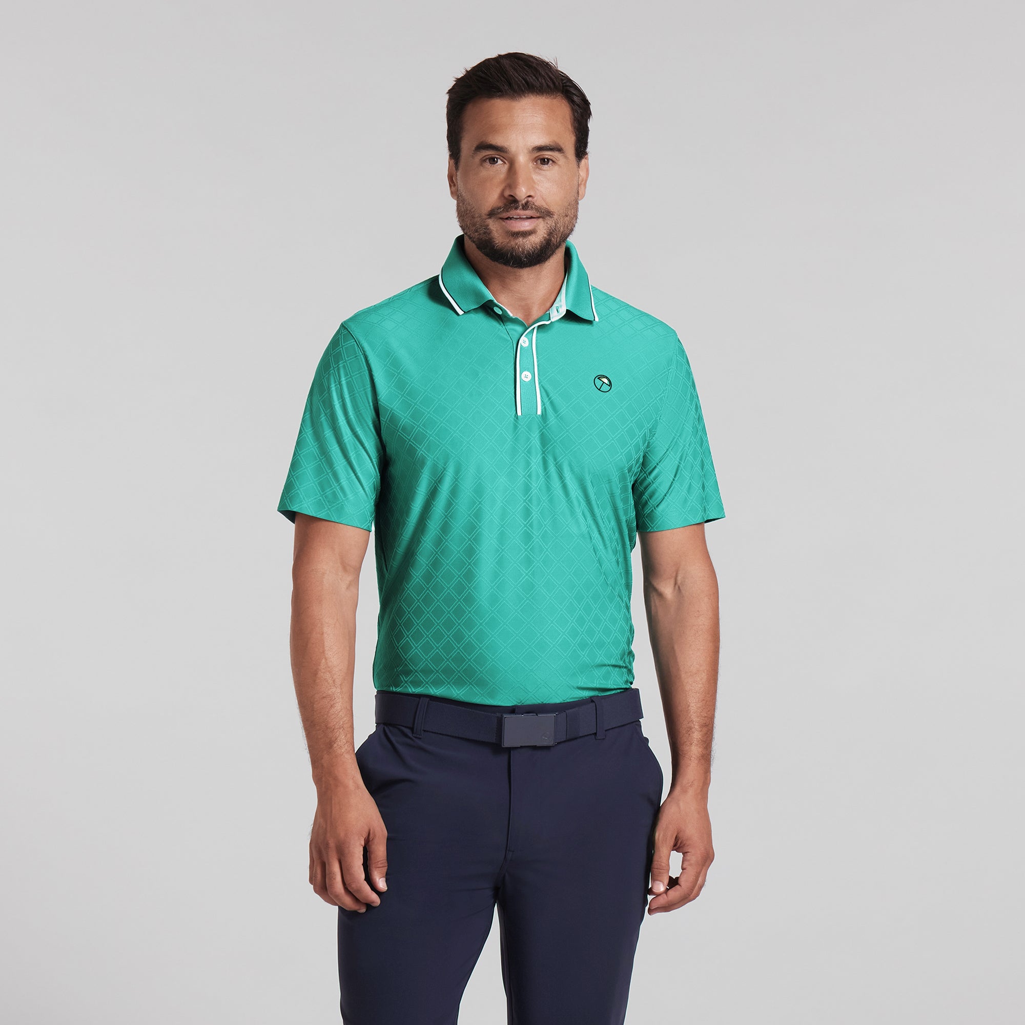 AP Tipped Jacquard Golf Polo 1 AP Tipped Jacquard Golf Polo