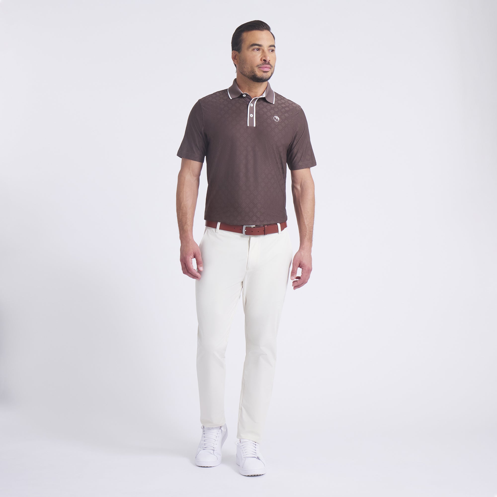 AP Tipped Jacquard Golf Polo 40 AP Tipped Jacquard Golf Polo