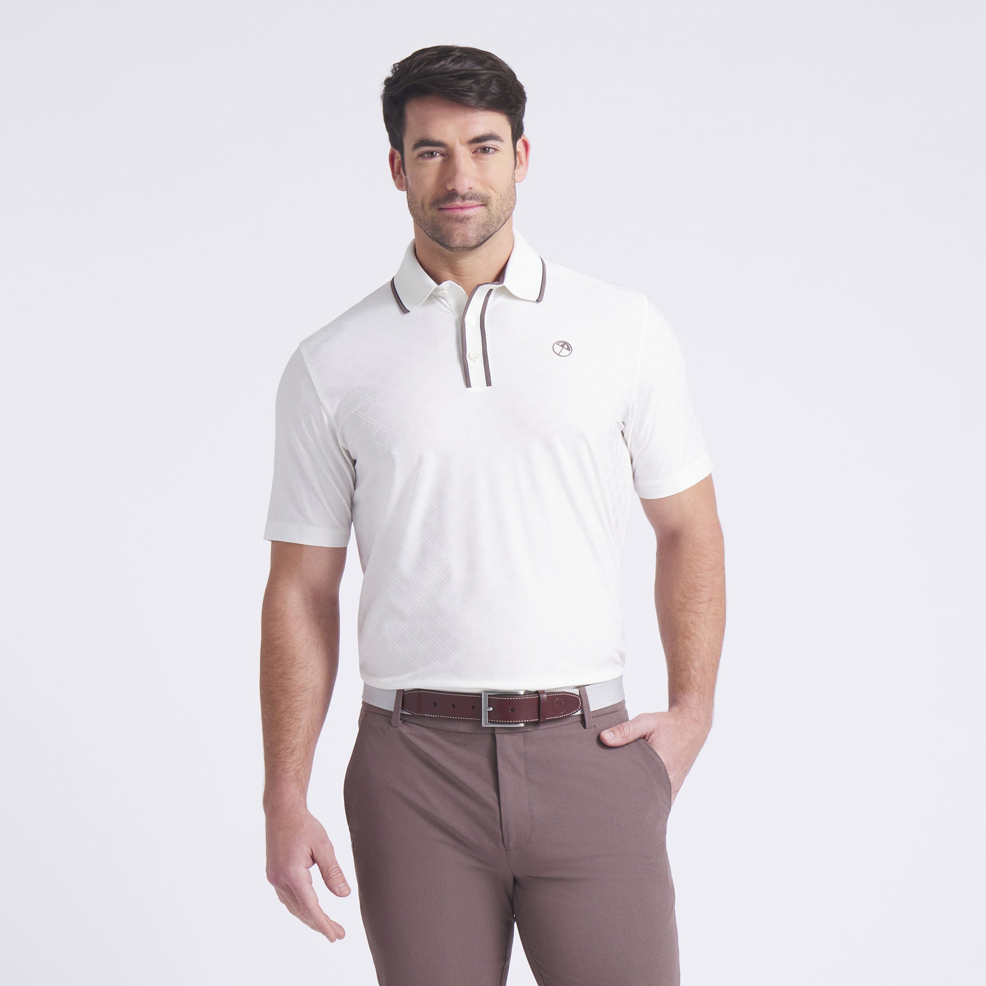 AP Tipped Jacquard Golf Polo 43 AP Tipped Jacquard Golf Polo