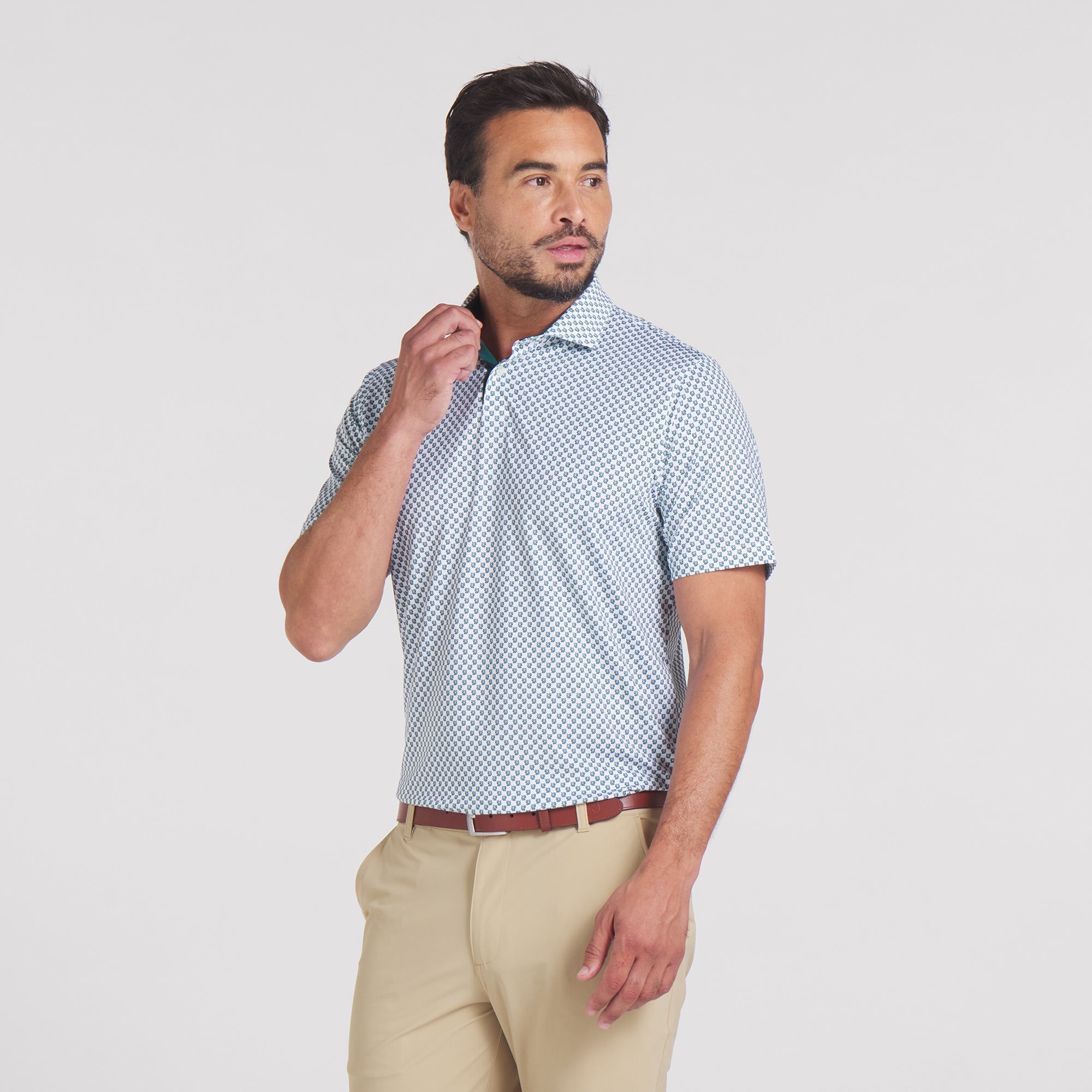 MATTR Micro Floral Golf Polo 1 MATTR Micro Floral Golf Polo