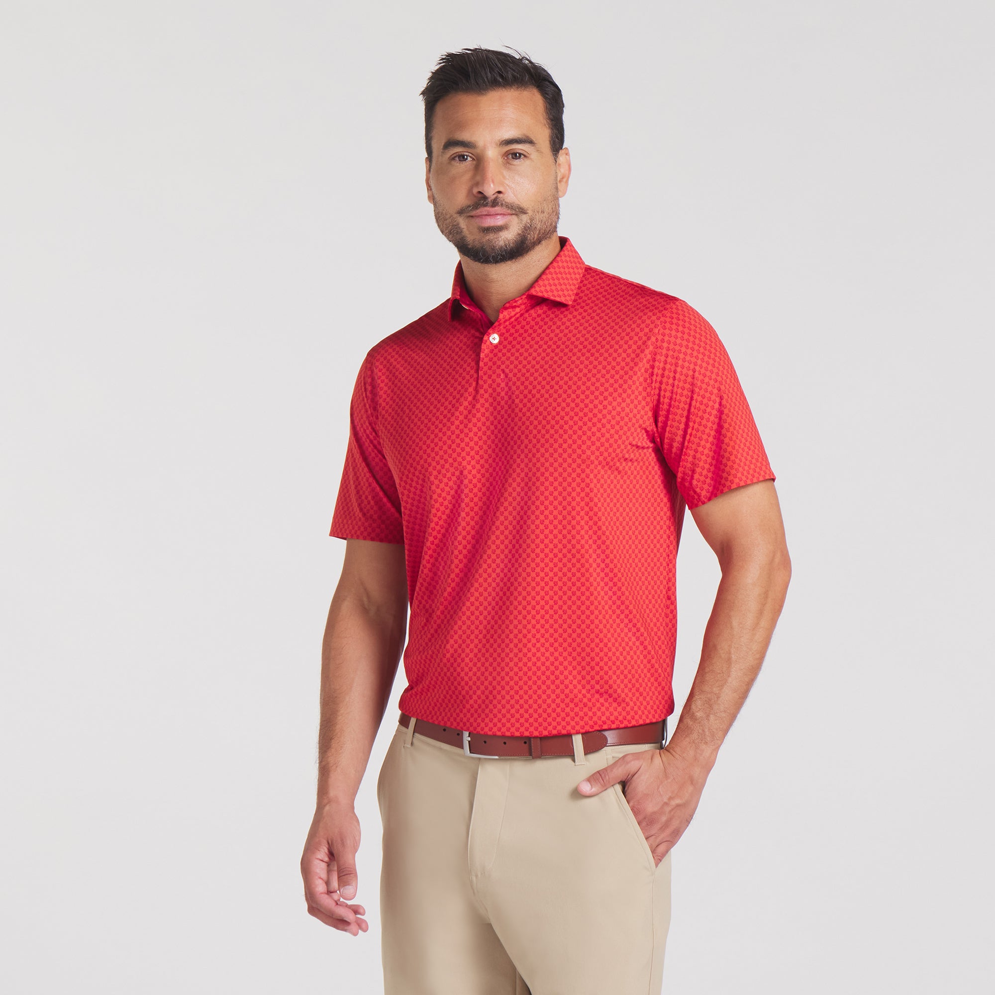 MATTR Micro Floral Golf Polo 25 MATTR Micro Floral Golf Polo